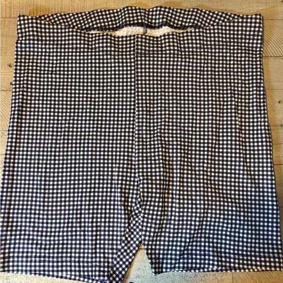 Old Navy Pants - Old Navy Blue & White Gingham Bike Shorts 2X